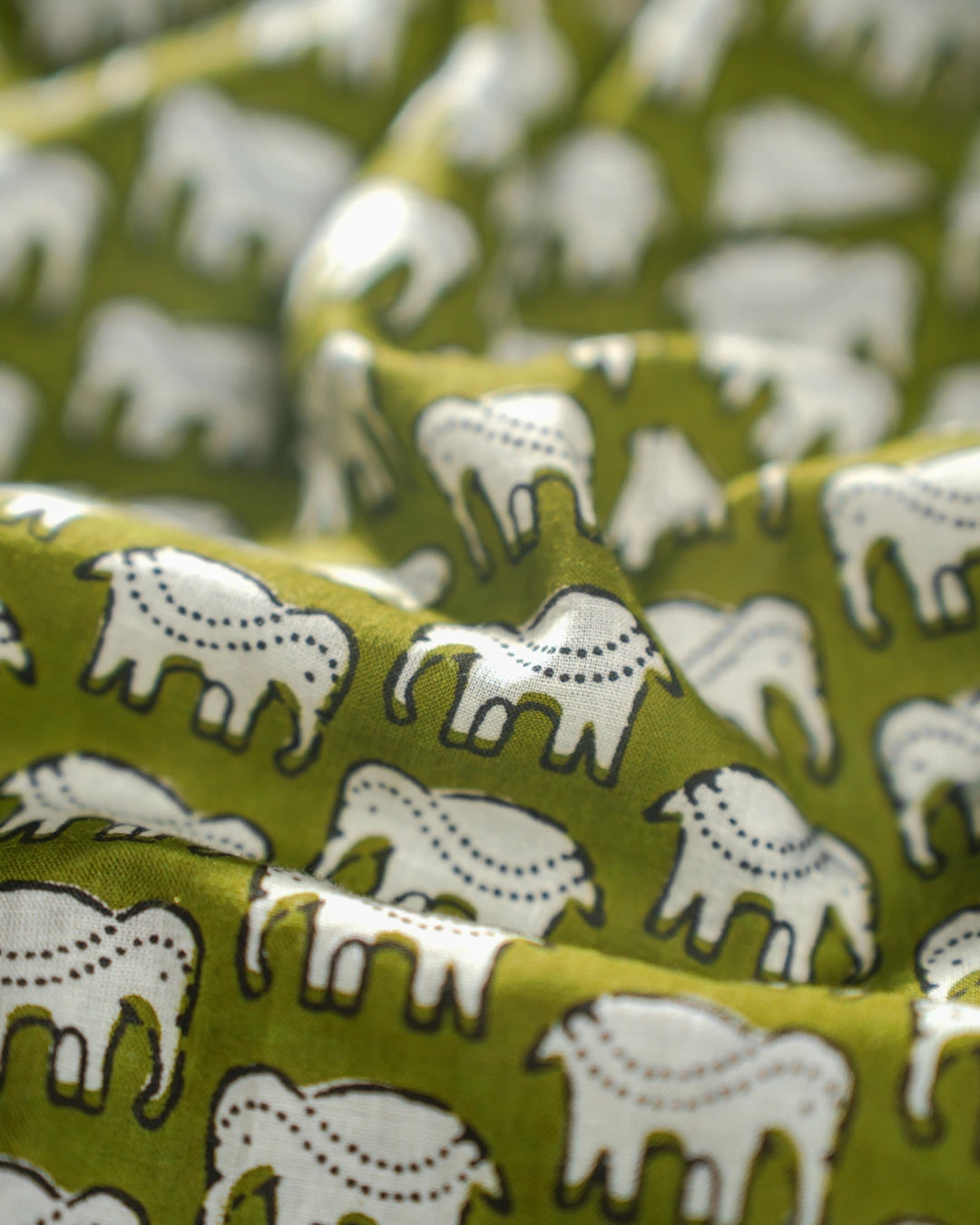 Green Safari Block Dress (Short Sleeves) - Olivewood