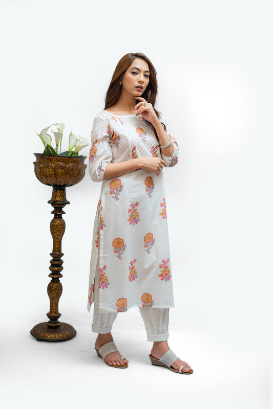 Blossoming Sanganeri Kurta