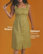 Green Safari Block Dress (Sleeveless) - Citrus Mist