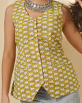 Pure Cotton Block Print - Rustic Mustard