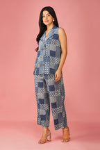 Indigo Patch Style Blazer Co-ord Set