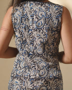 Pure cotton kalamkari - Charcoal Black