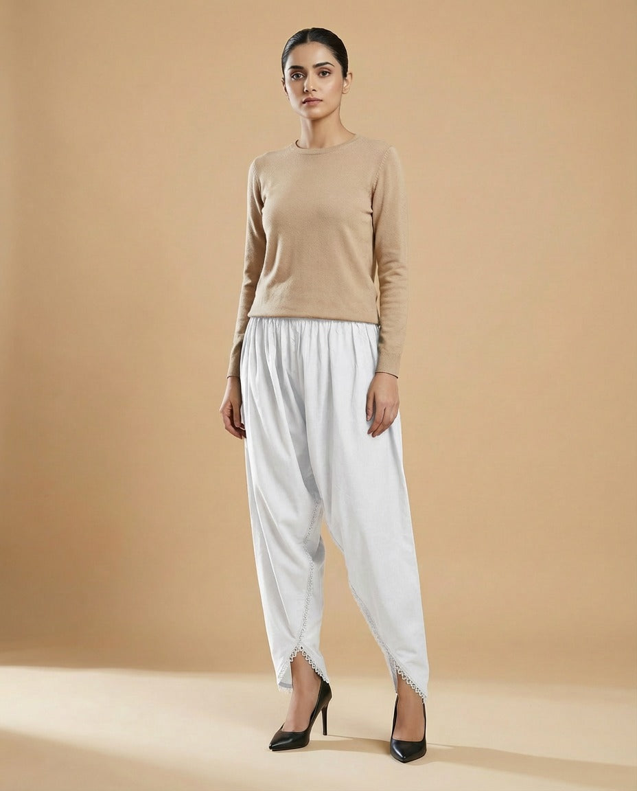 Pure Cotton White Pants