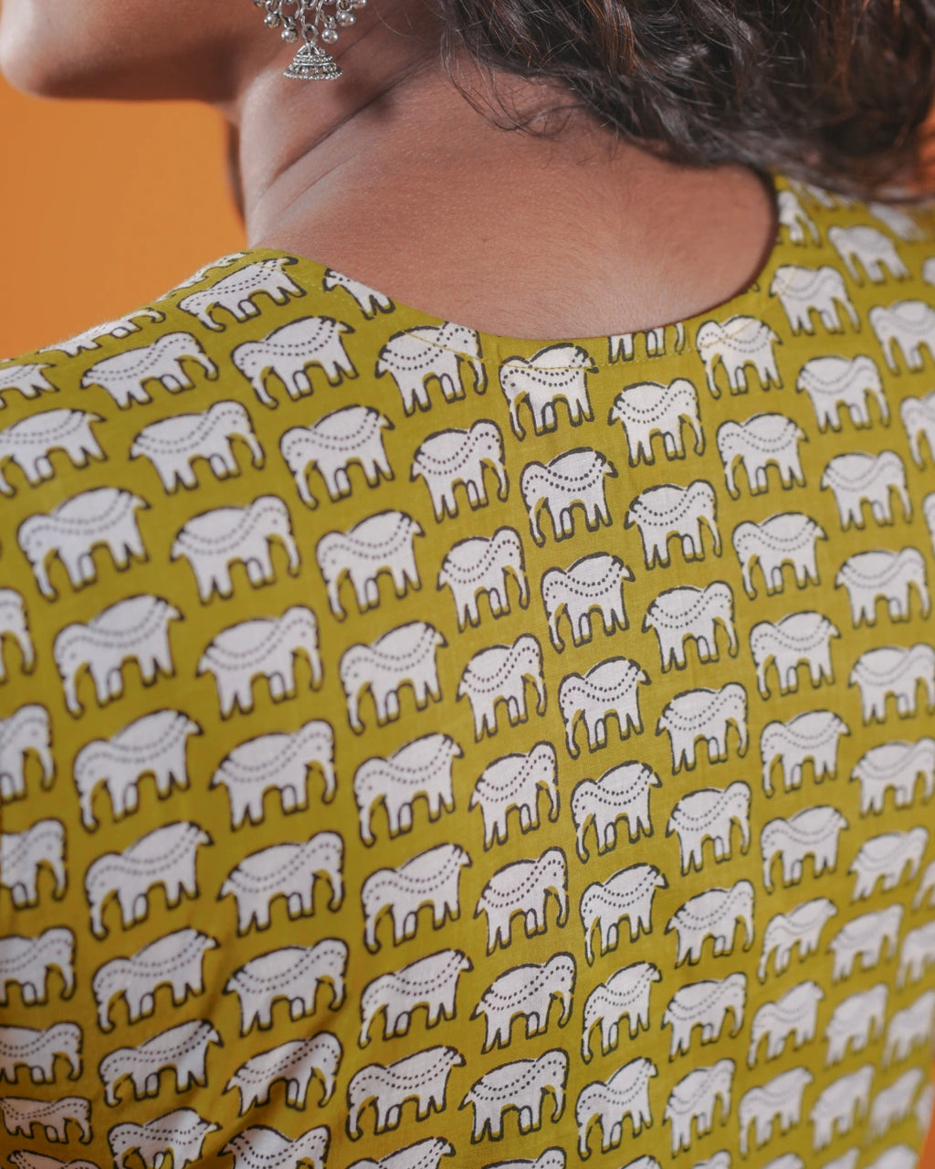 Green Safari Block Dress (Sleeveless) - Citrus Mist