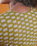 Green Safari Block Dress (Sleeveless) - Citrus Mist