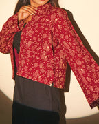 Artisan Touch Worli Print Cotton Shrug with Mandarin Neckline - Earthen Tapestry