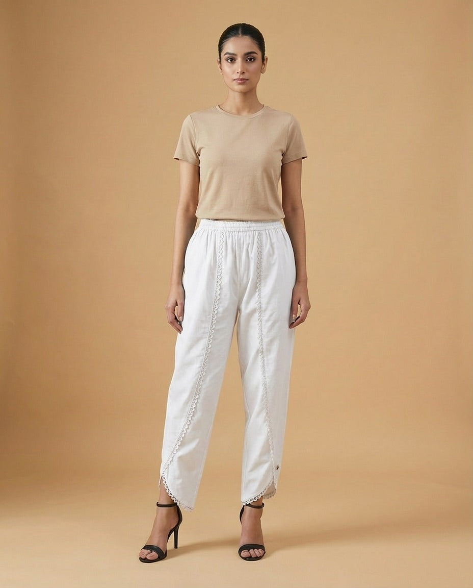 Pure Cotton White Pants