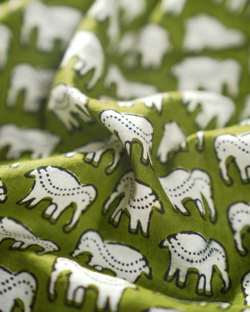 Green Safari Block Dress (Sleeveless) - Olivewood