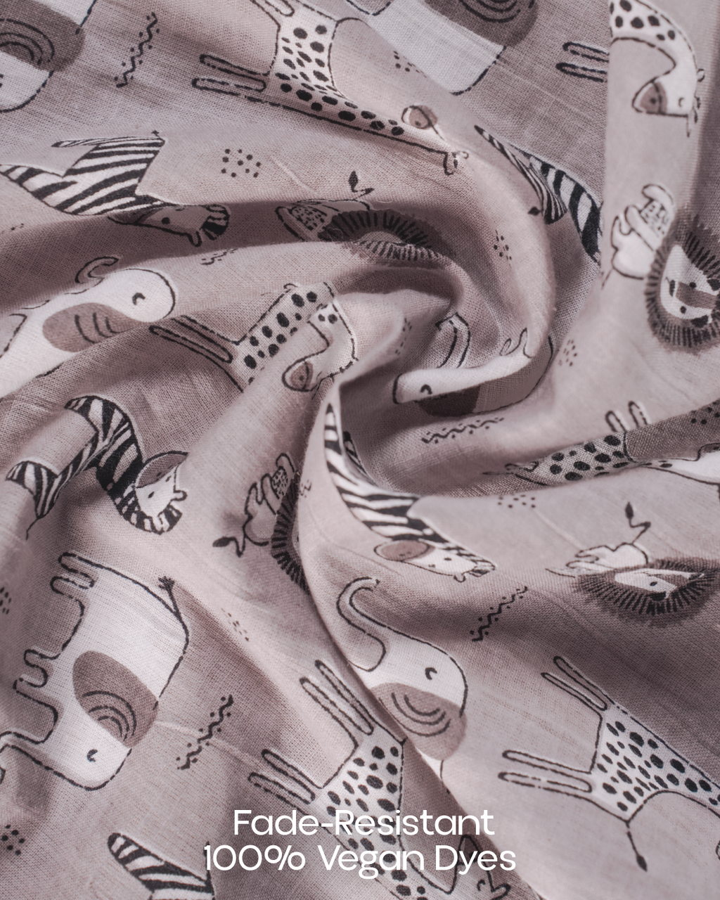 Wild Meadow Block Print Cotton Midi Dress( Short Sleeves) - Pebble Grey