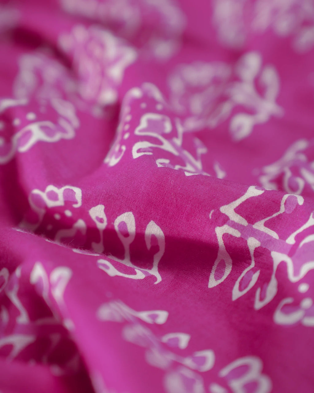 Pure Cotton Worli Art Midi Dress  with Pockets - Mystic Magenta