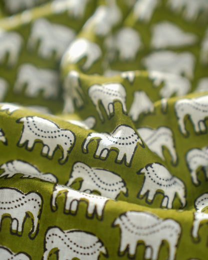 Green Safari Block Dress (Short Sleeves) - Olivewood