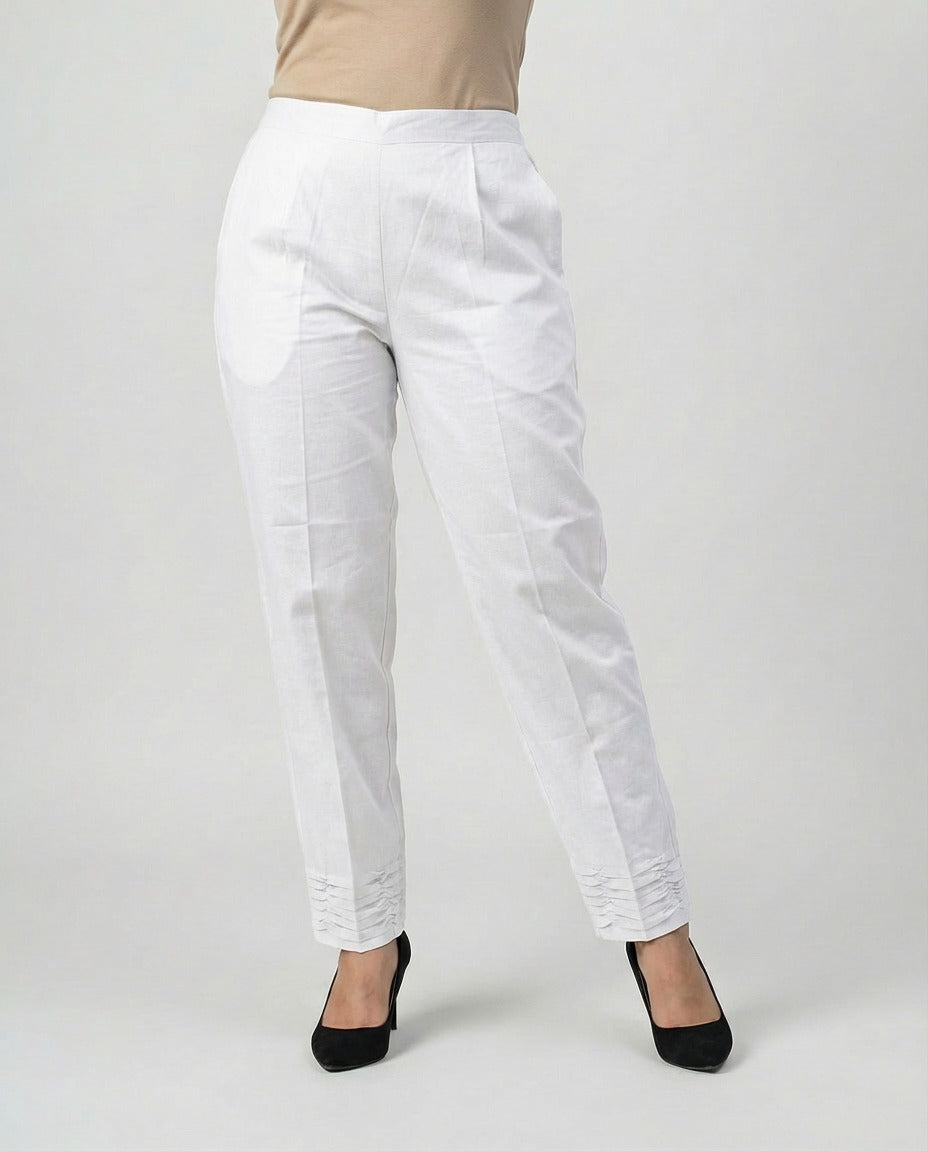 Pure Cotton White Pants