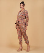 Rosewood Paisley Kalamkari Blazer Set