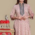 Blossoming Beauty Hand Block Kurta Pant Set