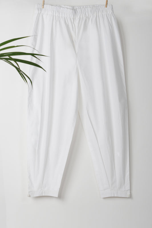 White Cotton Afghani Pant