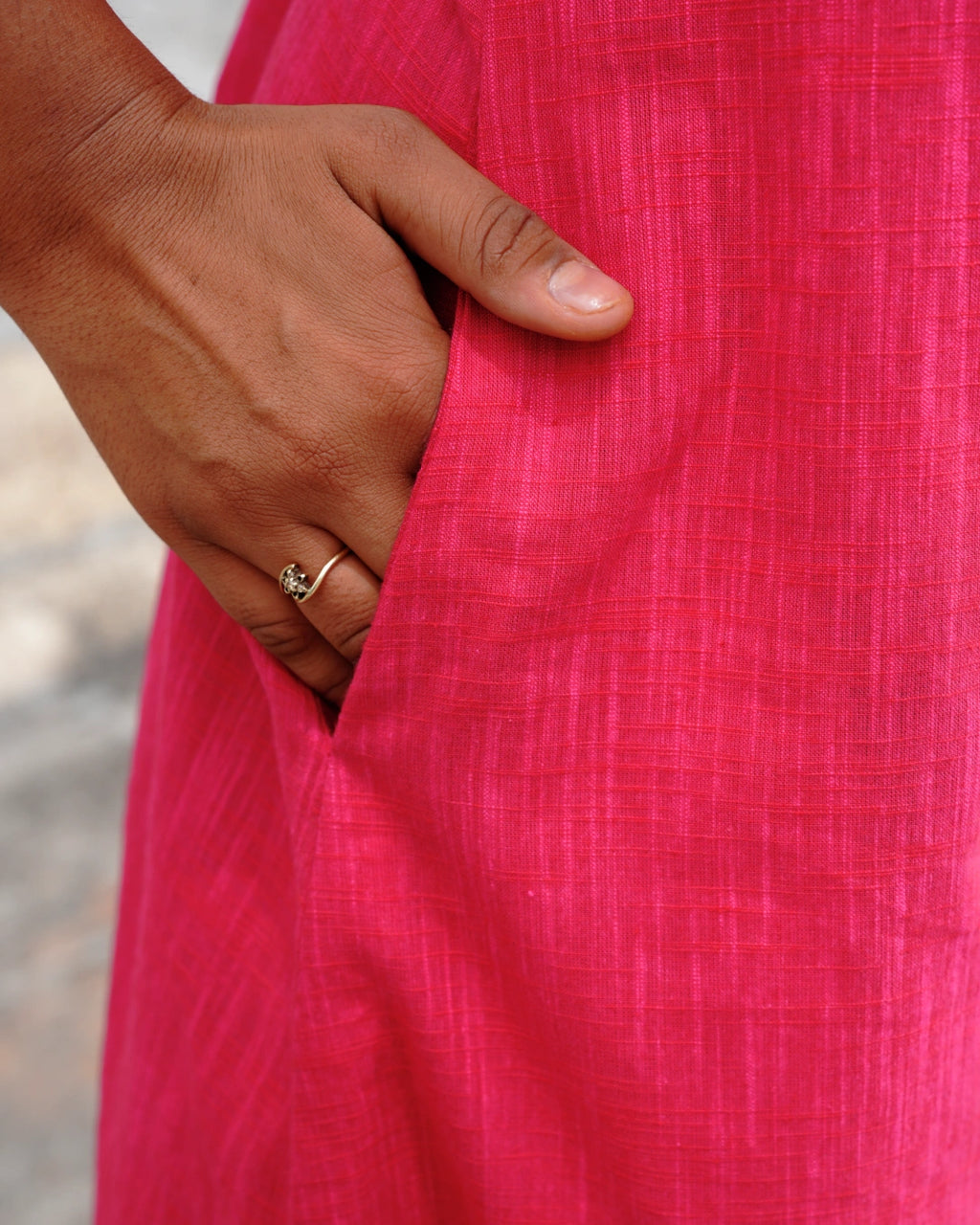 Artisan Patchwork Cotton Straight Dress - Sunset Carnival