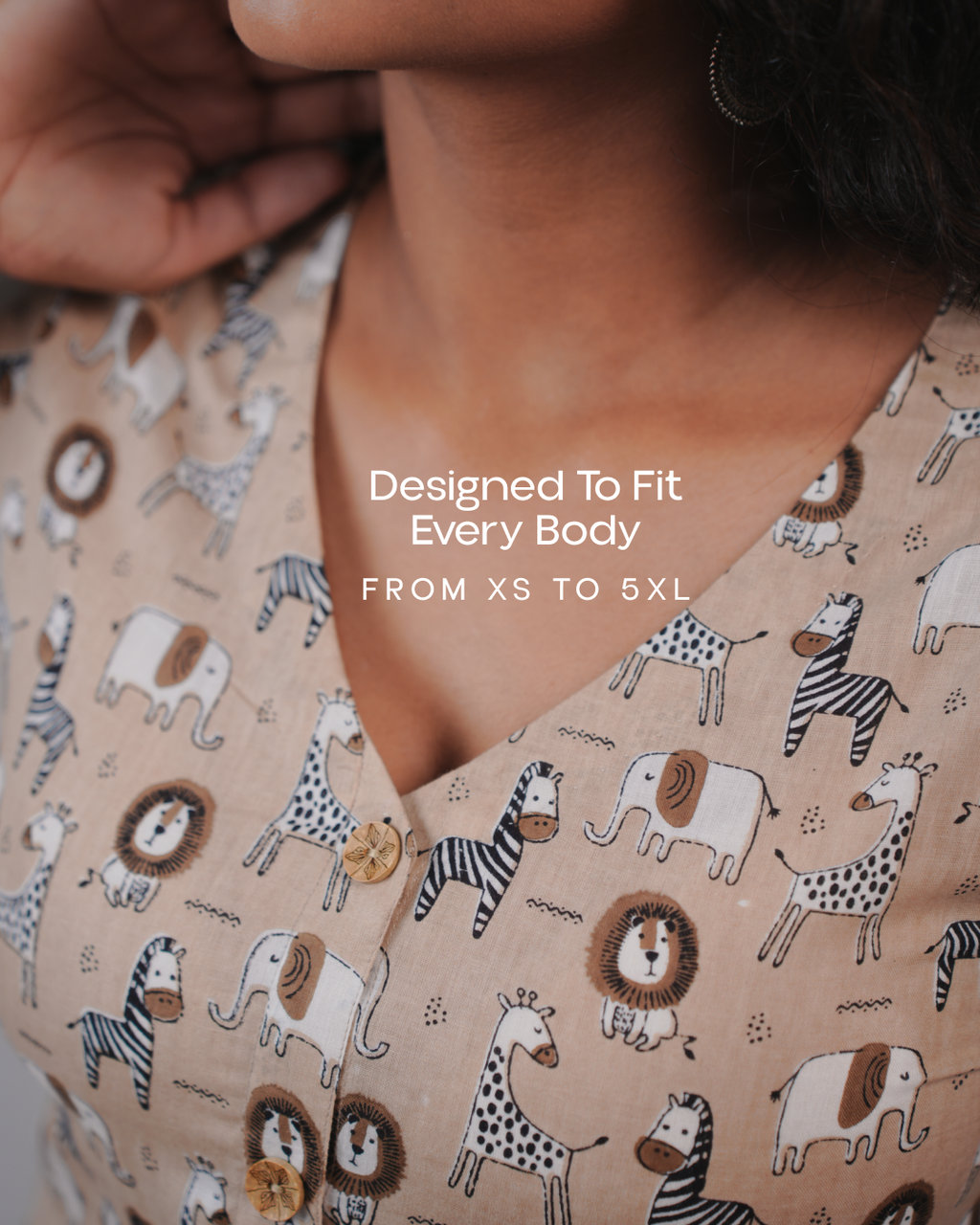 Wild Meadow Block Print Cotton Midi Dress( Short Sleeves) - Sienna Dusk