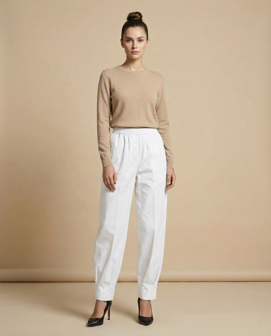 Pure Cotton White Pants