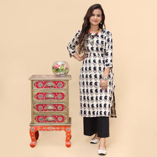 Day & Night Paisley Dabu Kurta