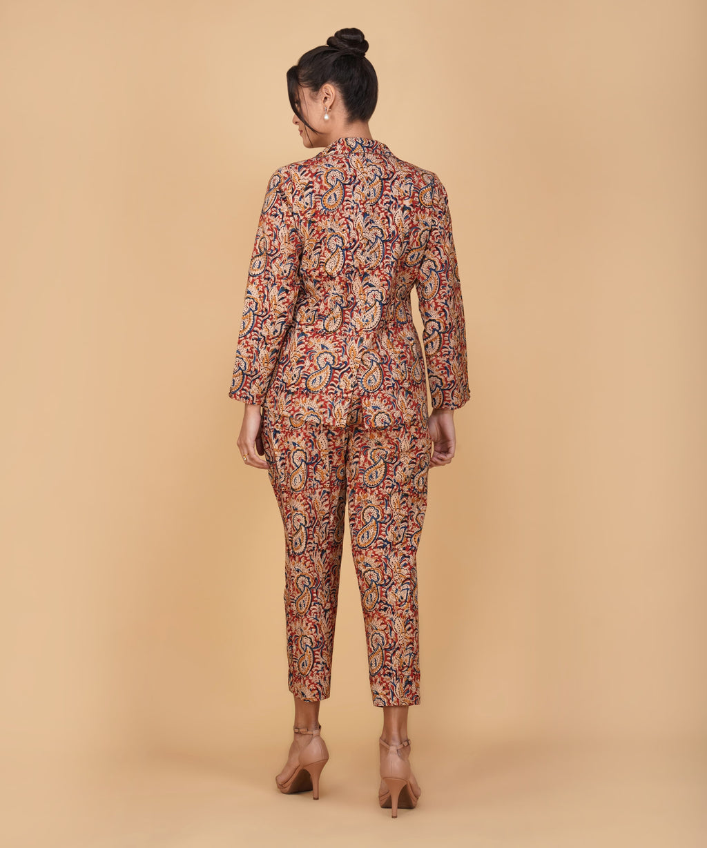 Rosewood Paisley Kalamkari Blazer Set
