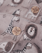 Wild Meadow Block Print Cotton Midi Dress( Short Sleeves) - Pebble Grey