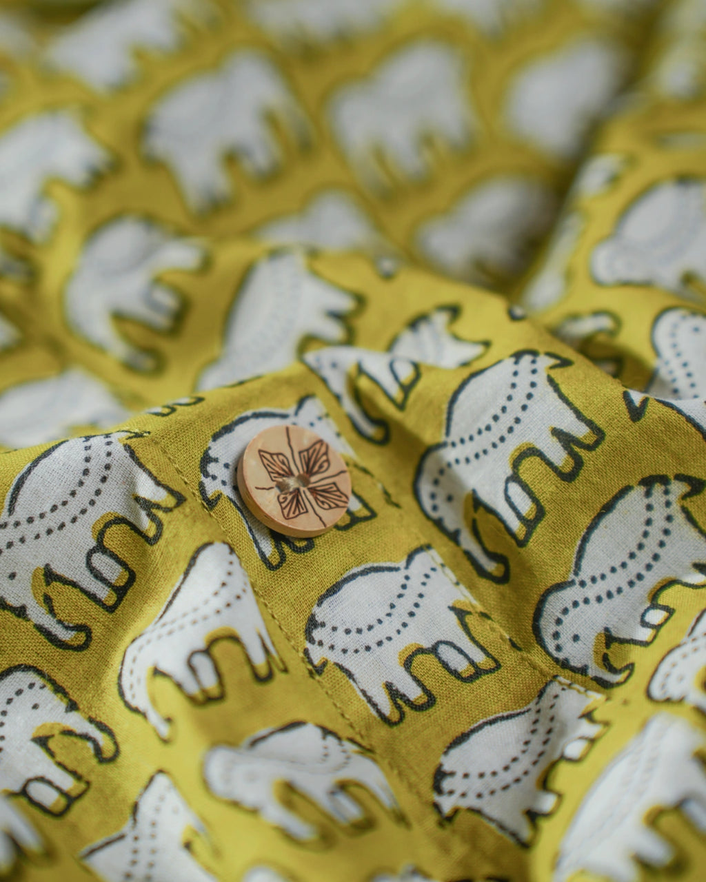 Green Safari Block Dress (short sleeves) - Citrus Mist