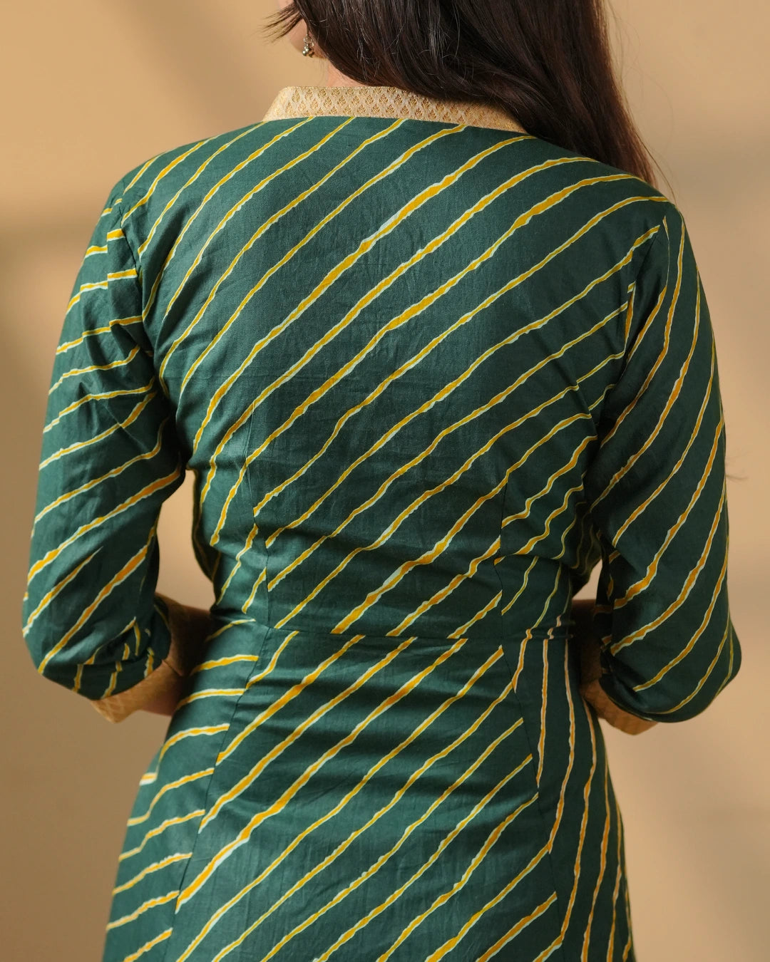 Pure Cotton Leheriya Kurti – Evergreen Rhythm