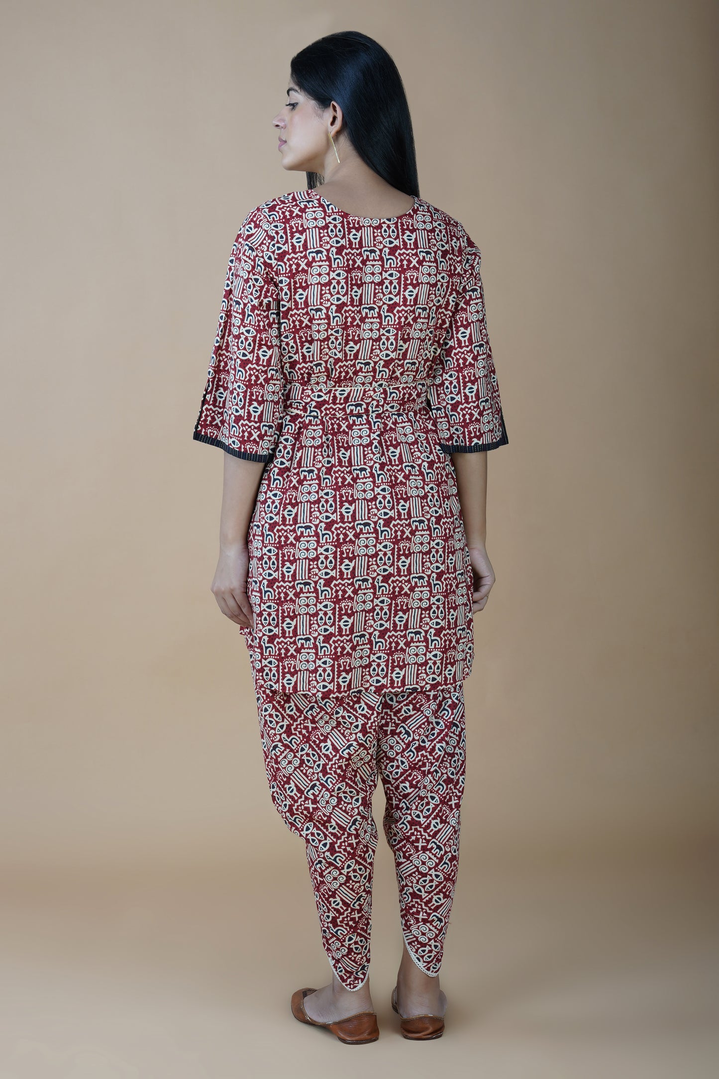 Ethnic Print Dhoti Co-ord Set