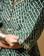 Pure Cotton Leheriya & Bandhani Kurti – Forest Melody