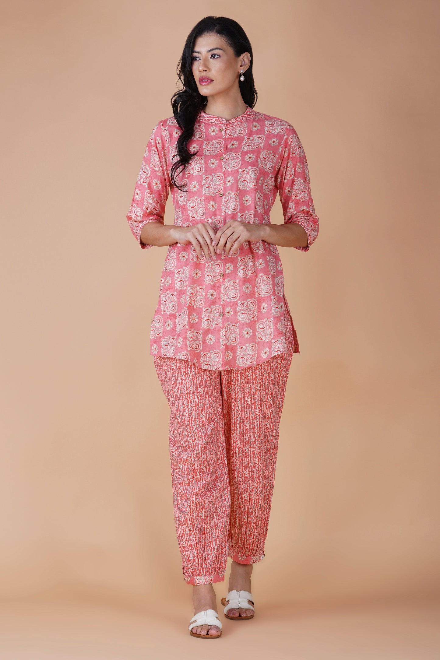 Pink Floral Cotton Co-ord Set