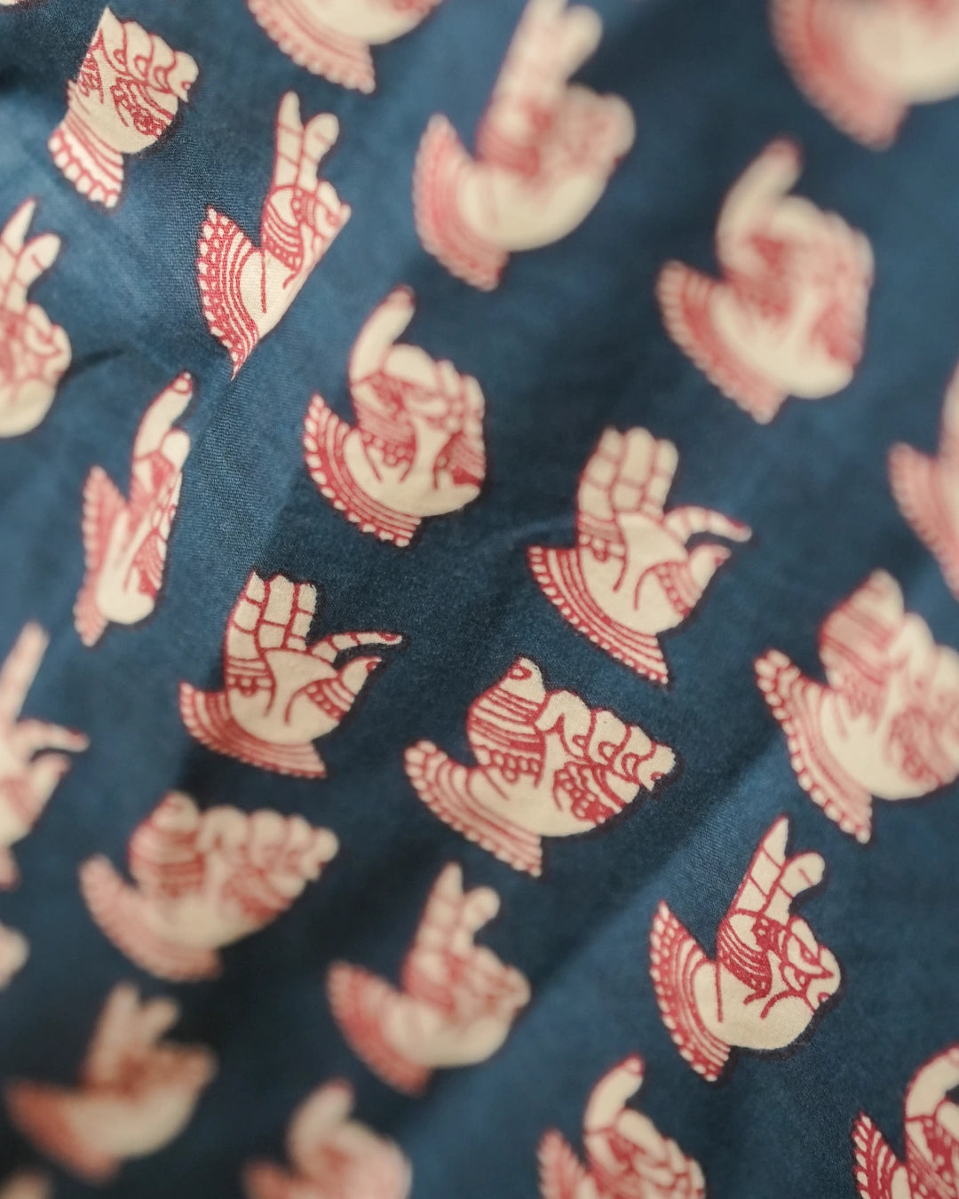 Pure Cotton Block Print Kurti – Midnight Echo