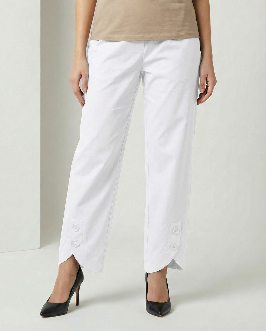 Pure Cotton White Pants