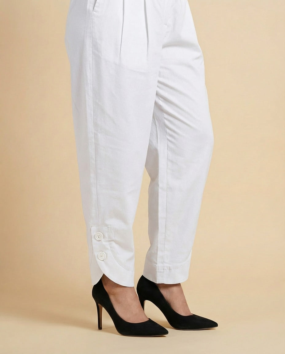 Pure Cotton White Pants