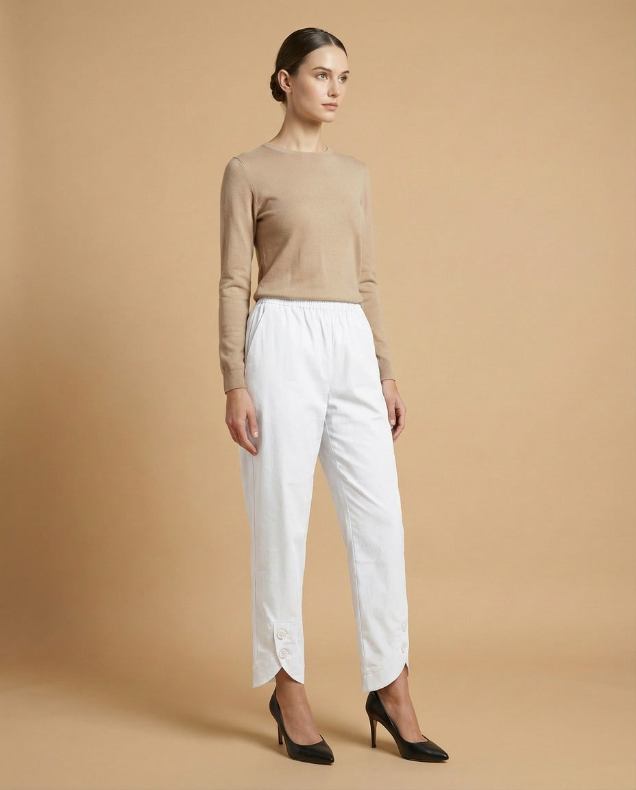 Pure Cotton White Pants