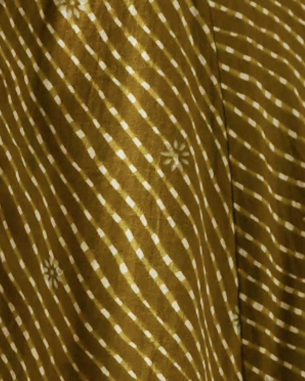 Pure Cotton Leheriya Kurti – Mehendi Whisper