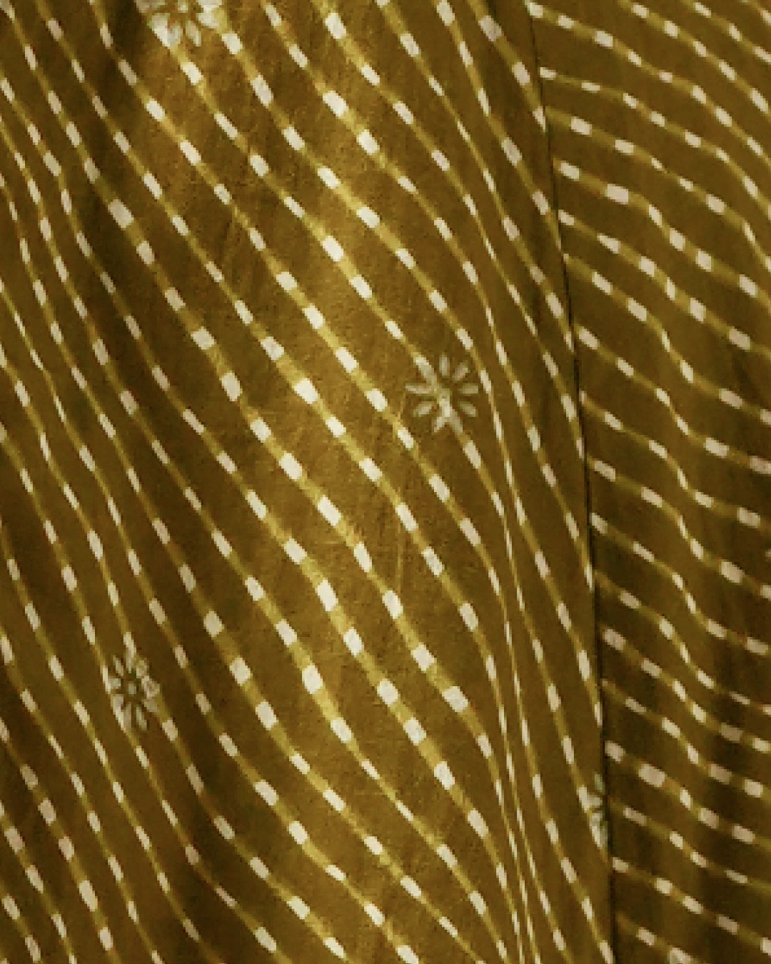 Pure Cotton Leheriya Kurti – Mehendi Whisper