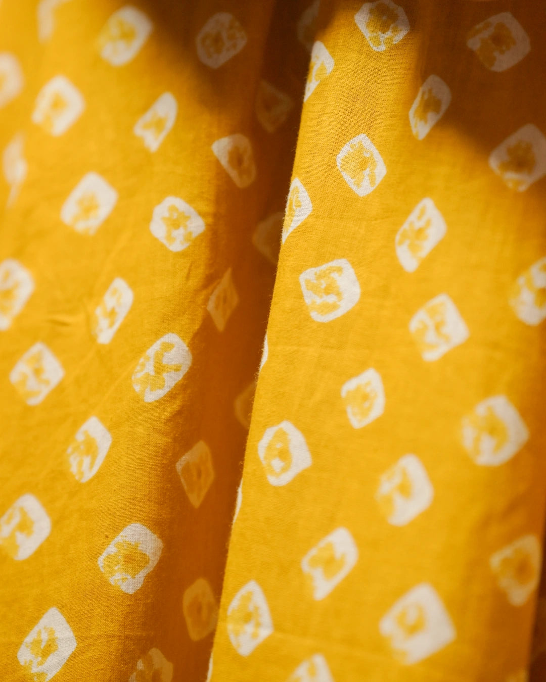 Pure Cotton Bandhani Kurti – Marigold Dots