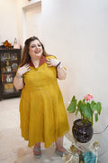 Tulip Ajrakh Collared Casual Dress