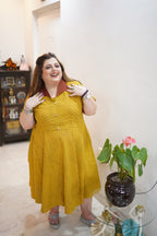 Tulip Ajrakh Collared Casual Dress