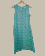 The Wanderer’s Print Dress (Sleeveless) - Mint Safari