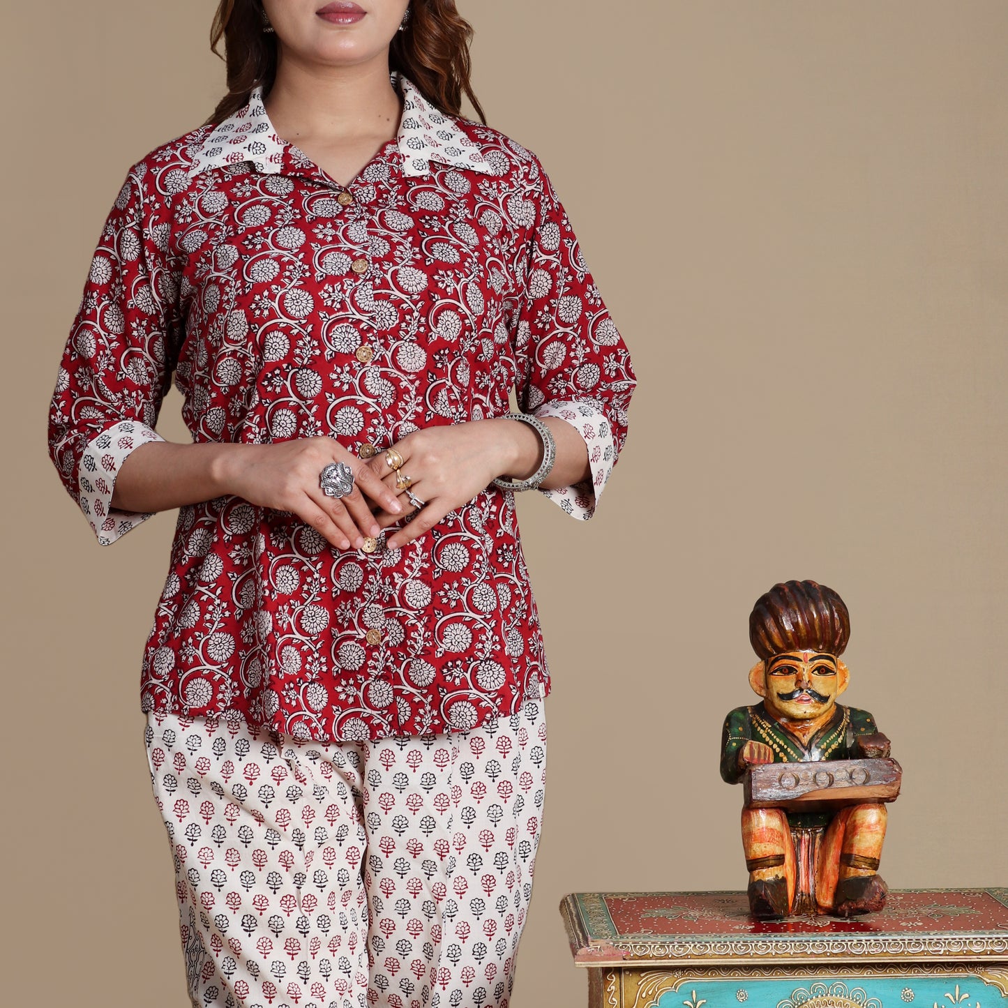 Crimson Bagh Hand Block Printed Co-ord Set