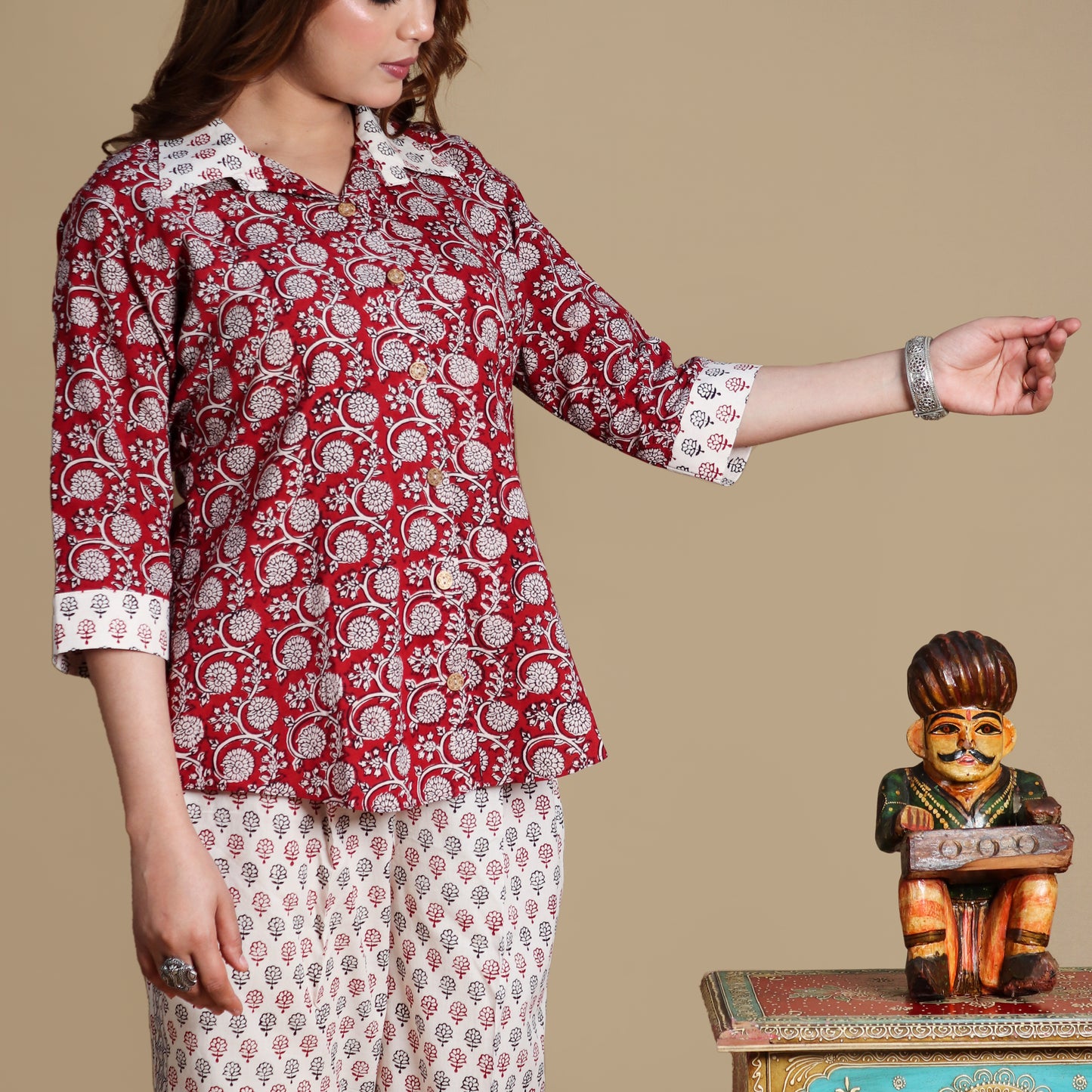 Crimson Bagh Hand Block Printed Co-ord Set