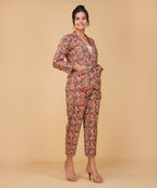 Rosewood Paisley Kalamkari Blazer Set