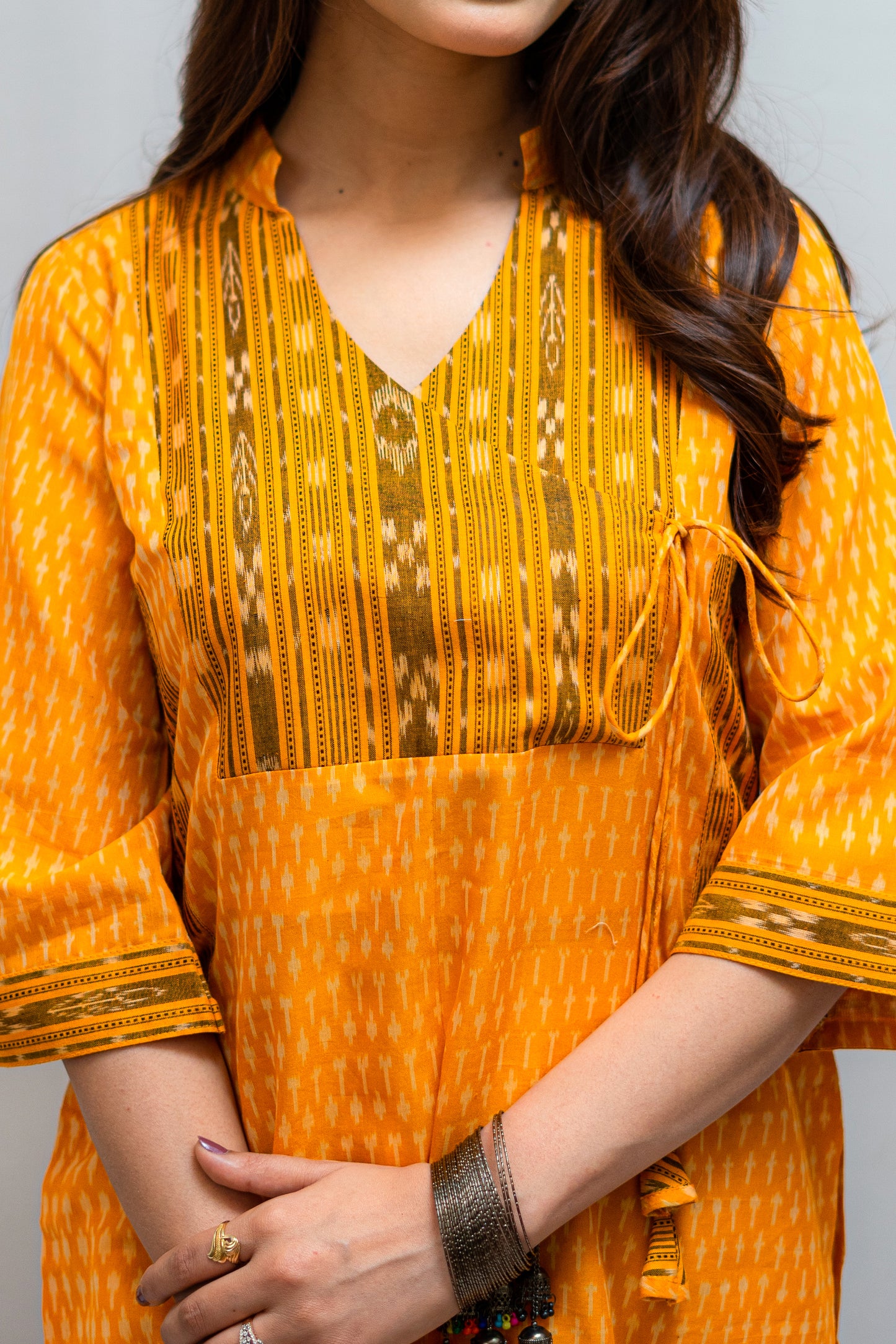 Horizon at dawn Ikkat Weave Kurta