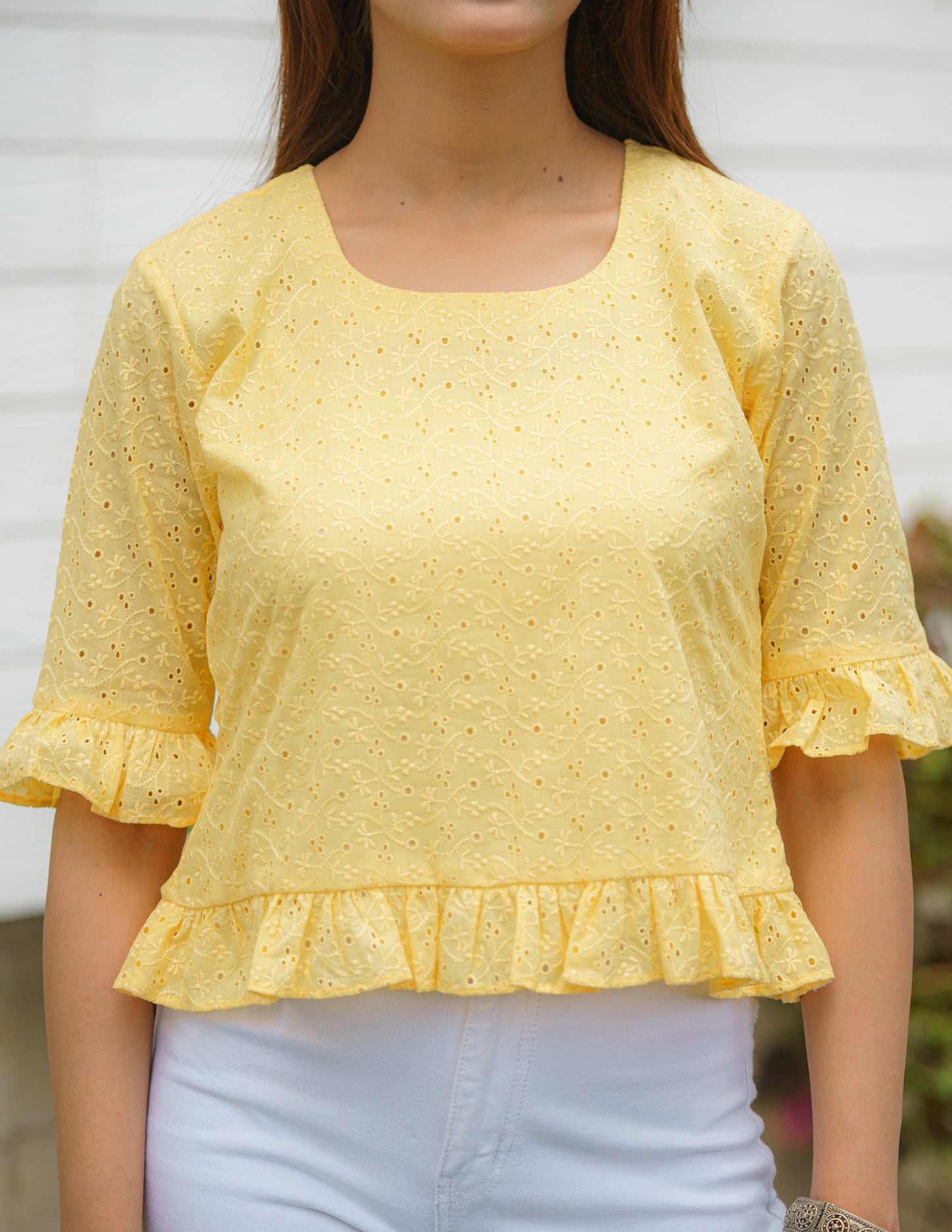 Radient Sunshine Frilly Hakoba Top