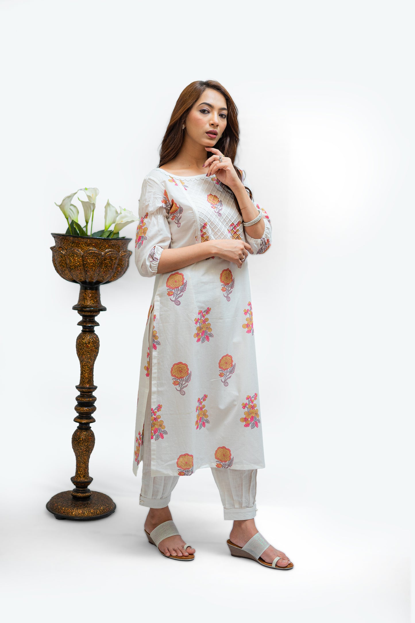 Blossoming Sanganeri Kurta