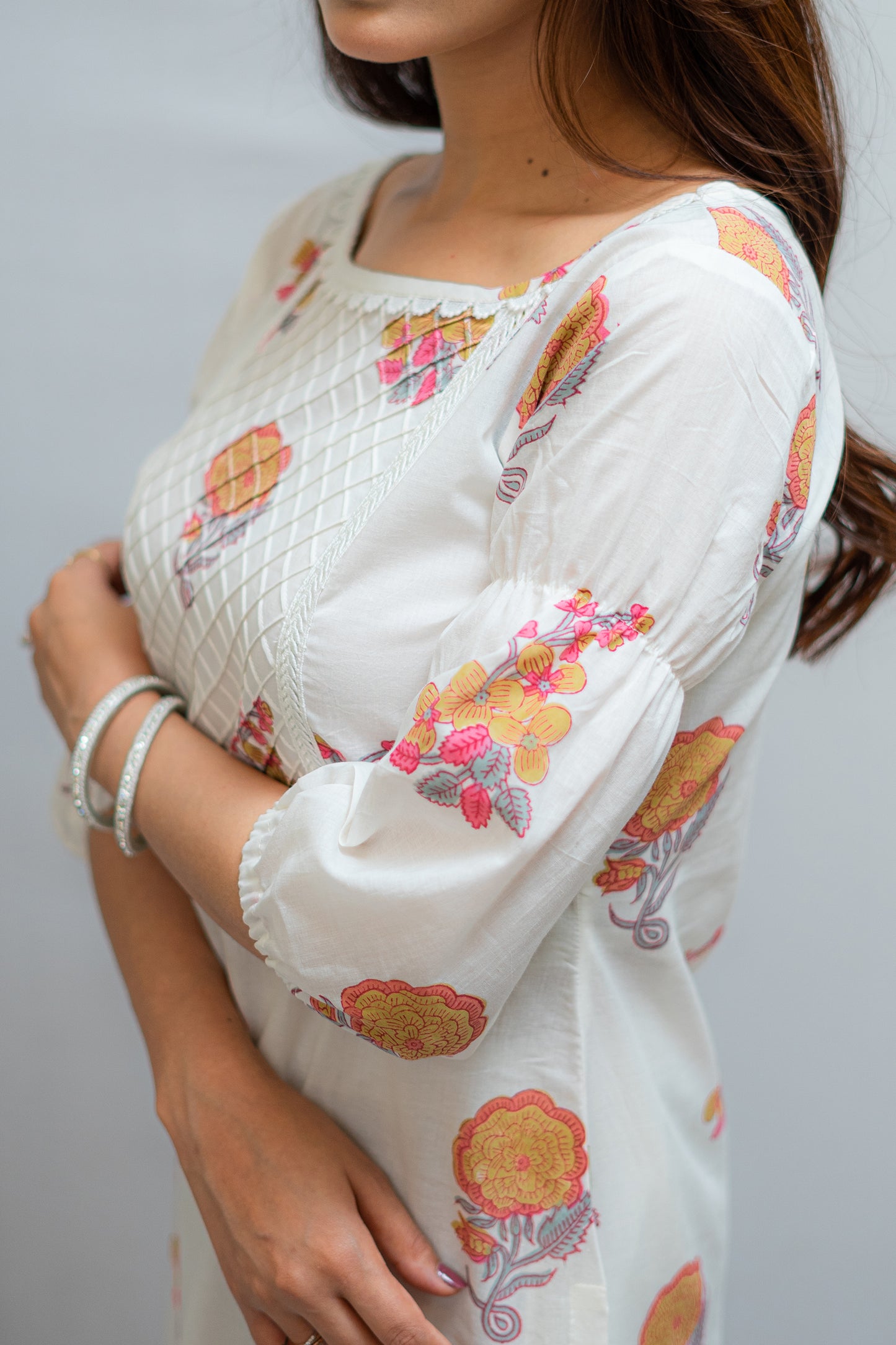 Blossoming Sanganeri Kurta