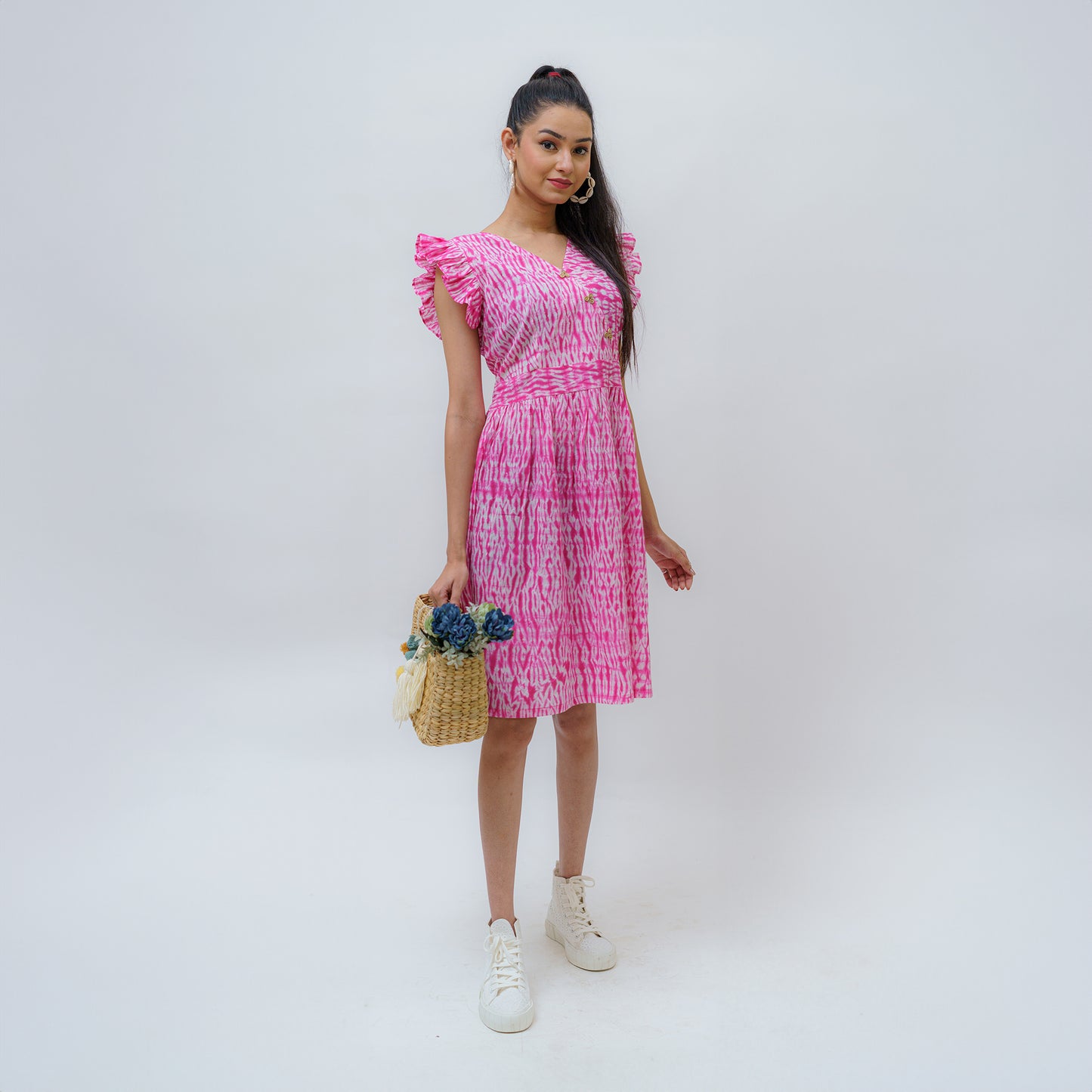 Radiant Roseate Shibori dress