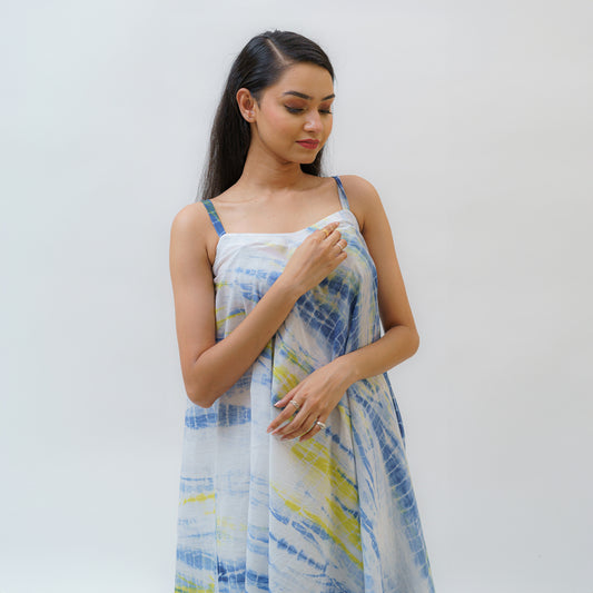 Morning Ocean Breezy & Flowy Tie n Dye Dress