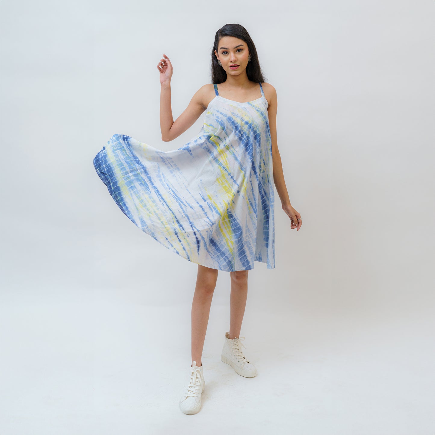 Morning Ocean Breezy & Flowy Tie n Dye Dress